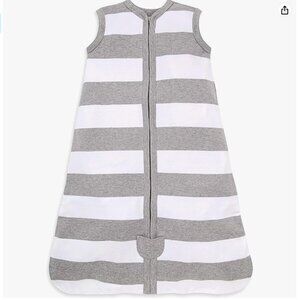 Burt's Bees M Gray Striped Sleep Sack 0.5 TOG